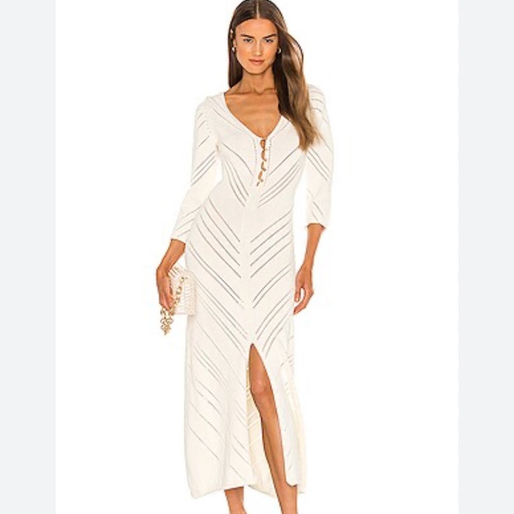 Cult Gaia Knit Jhene Cream Dress US Small